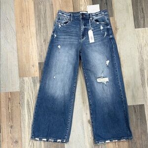 Petra 153 Distressed Wide Leg Jeans